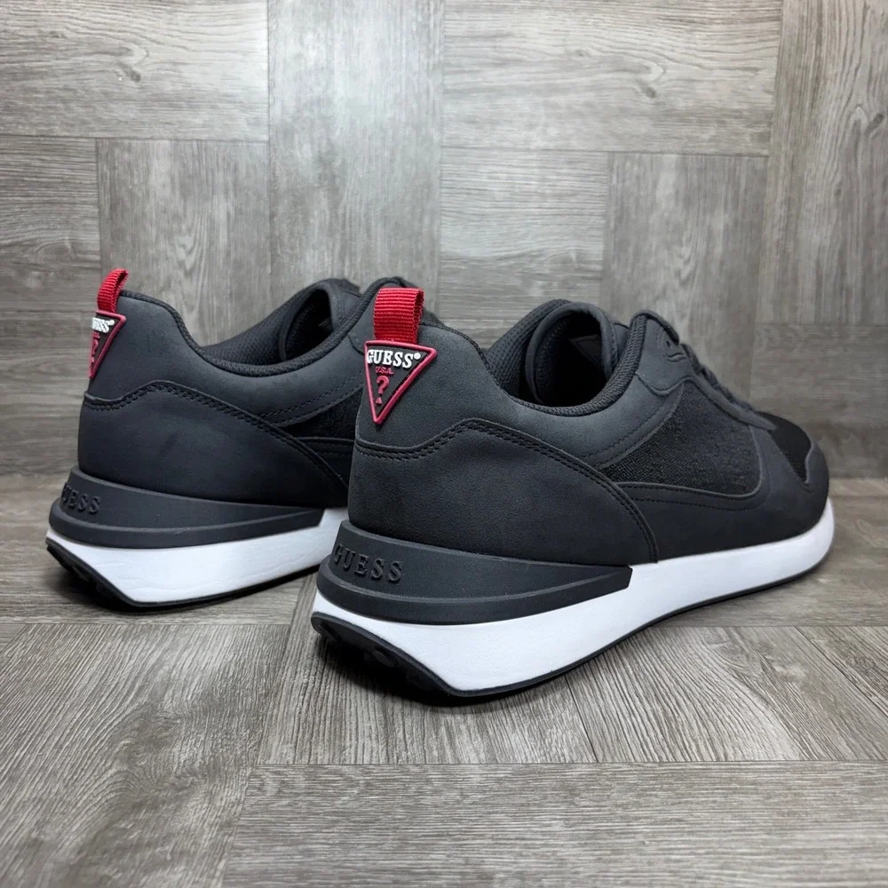 Guess Sneakers Mens 13 Black Casual Monogram Low‎ Top NEW GMOLIVOS
